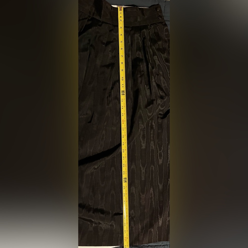 Women's Black Moire Fabric Maxi Skirt - Picture 8 of 9